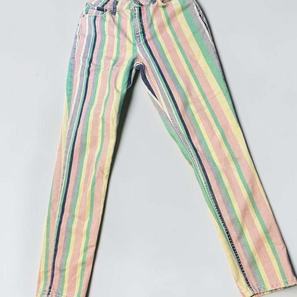 BDG Urban Outfitters Pastel Rainbow Stripe Skinny Jeans